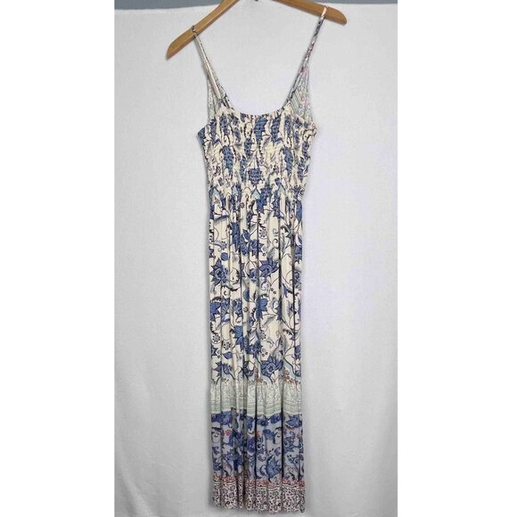 ANGIE Boho Floral Womens Sleeveless Flowy Maxi Dress with Cutout Size XL - Picture 2 of 6